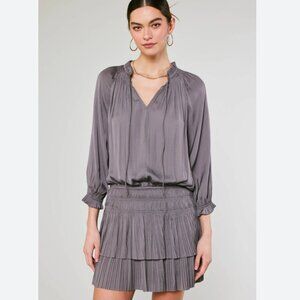 Aurelie Pleated Mini Dress Current Air Purple